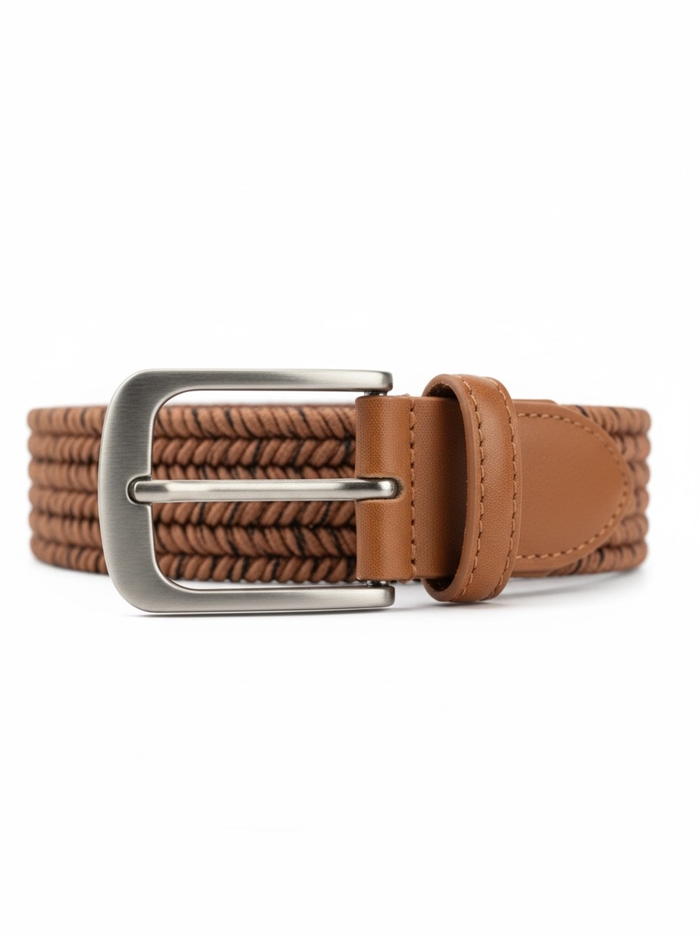 Original Penguin Braided Leather Belt- Size XL (42-44)